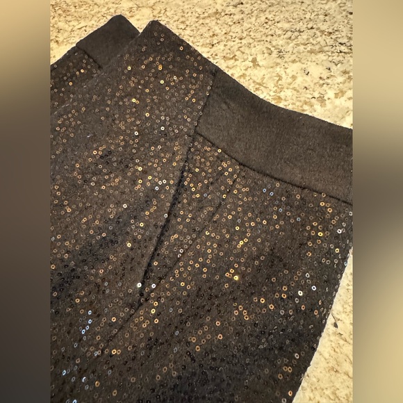 LOFT Midnight Sequin A-Line Skirt - Picture 3 of 8